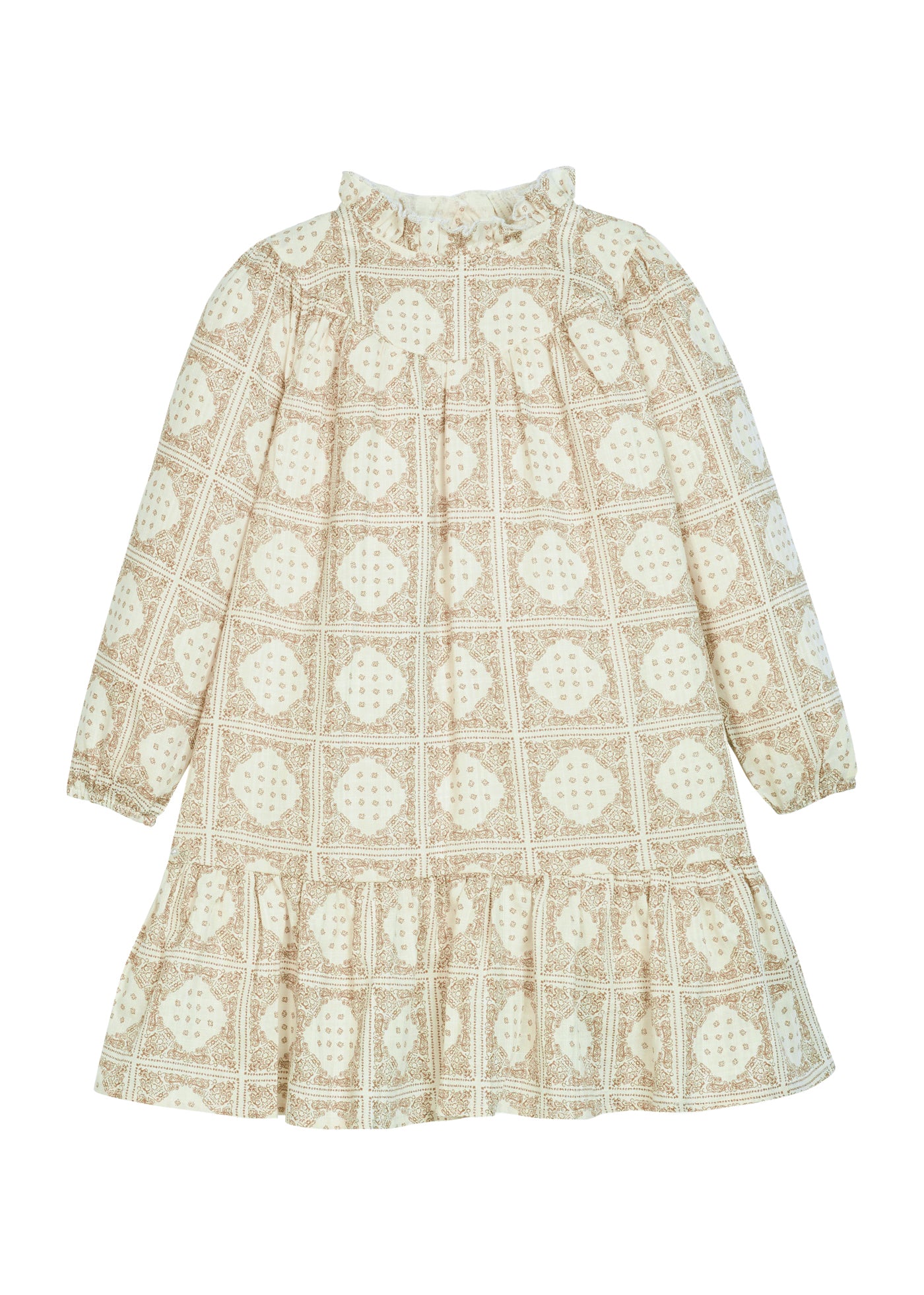 Jody Dress - Stone Patchwork