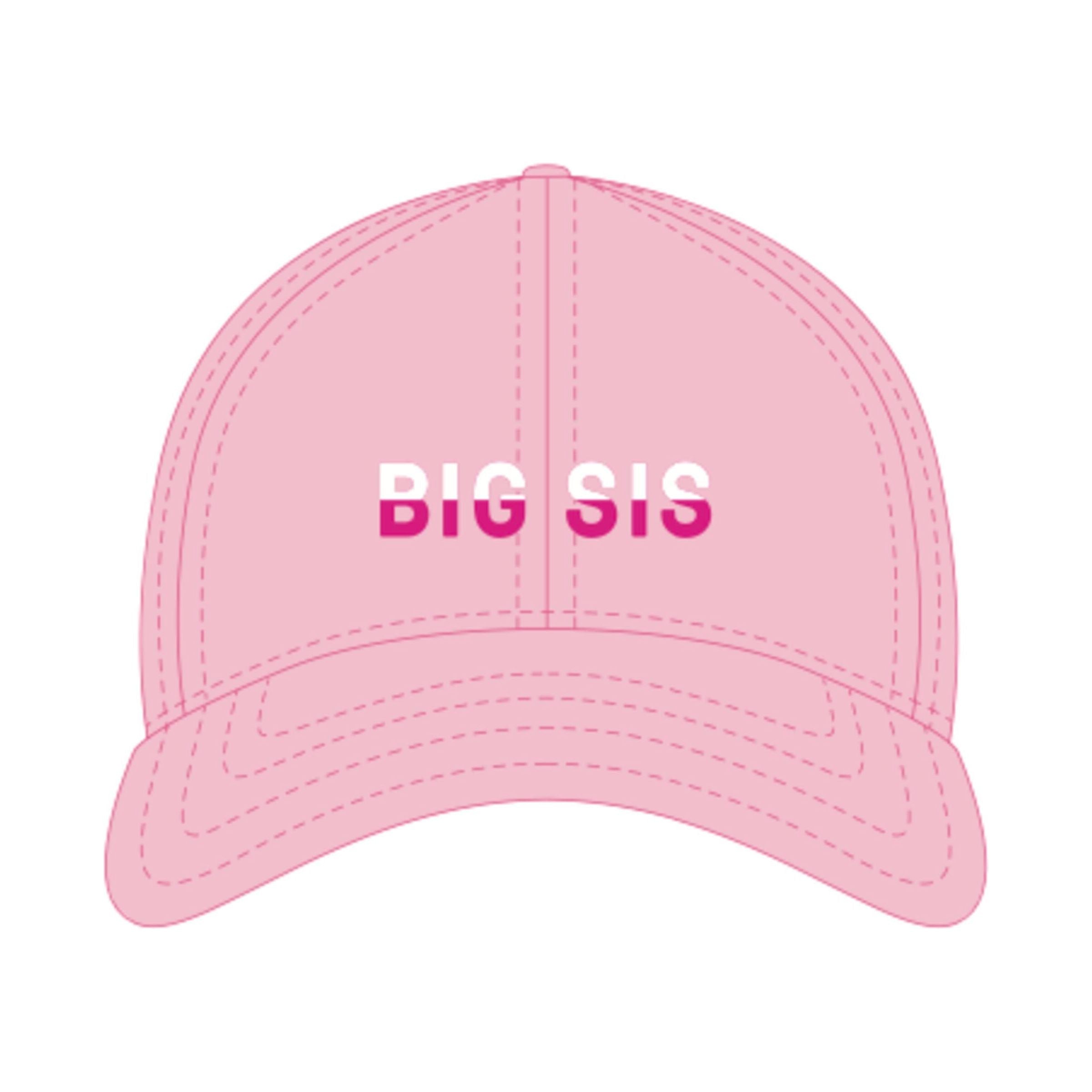 Baseball Hat - Big Sis on Light Pink