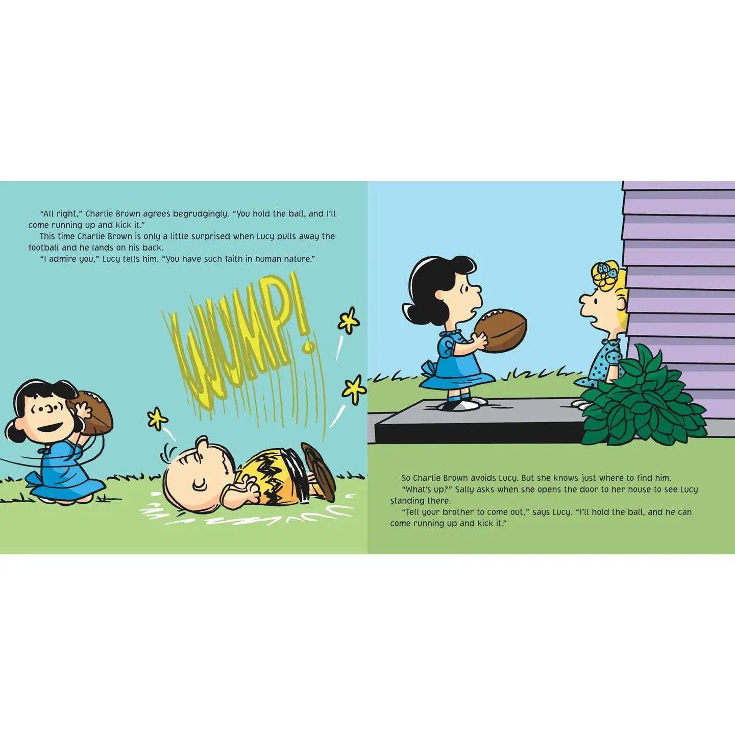 Comic strip page with characters from 'Peanuts' showing a humorous moment.