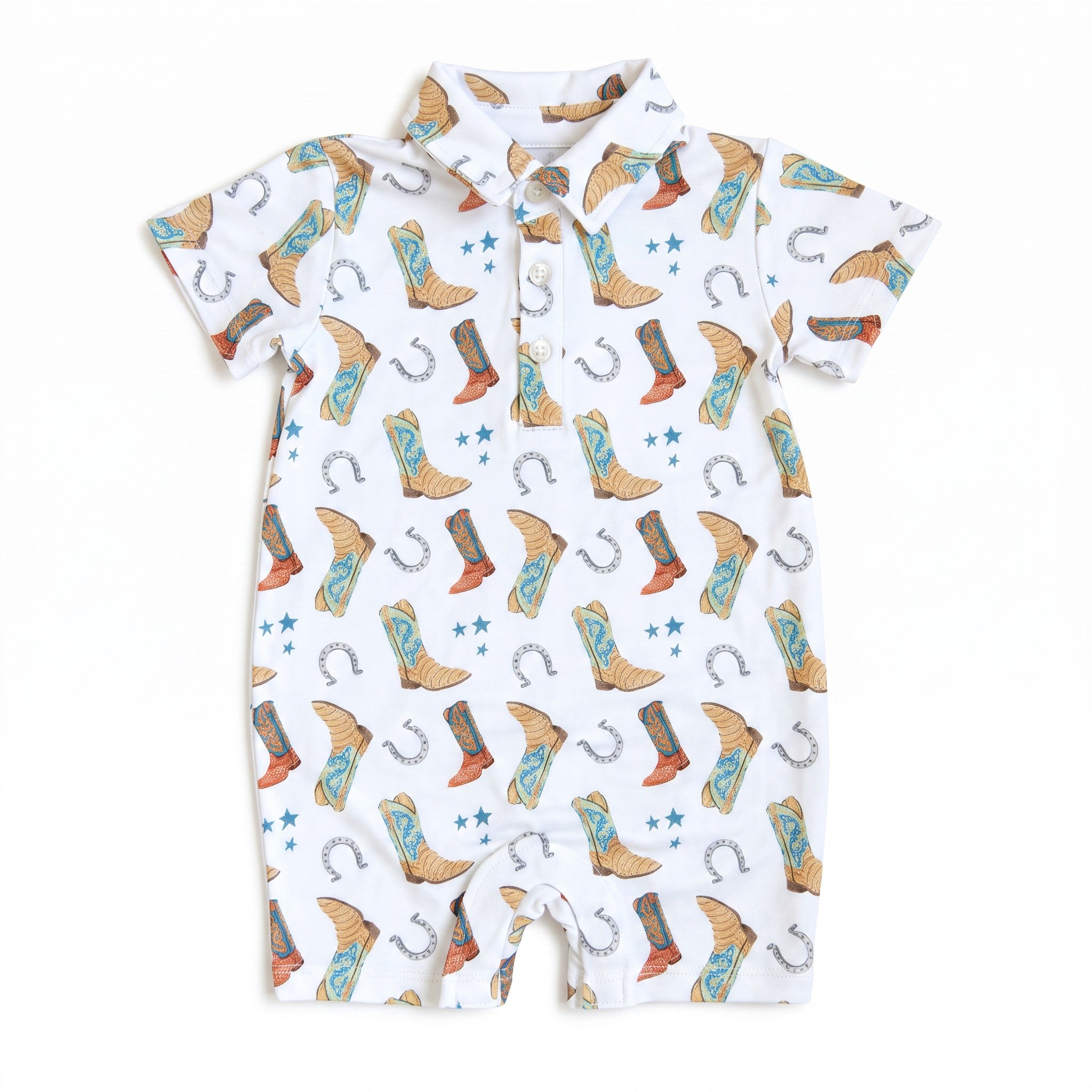 Knox Romper - Boots - Blue