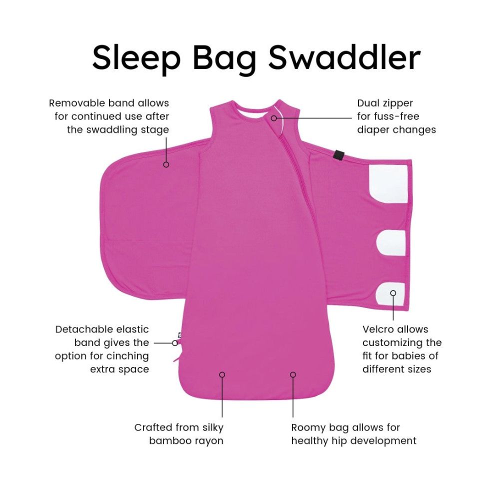 Sleep Bag Swaddler - Raspberry