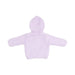 Angel Dear lavender chenille hooded jacket shown from the back with a cozy hood and long sleeves for a baby or child