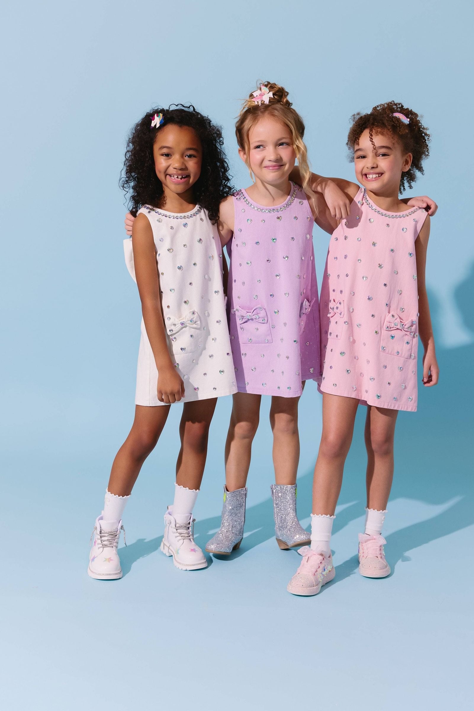 Dress - Lavender Crystal Heart Bow