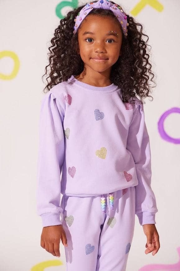 Set - Lavender Crystal Hearts