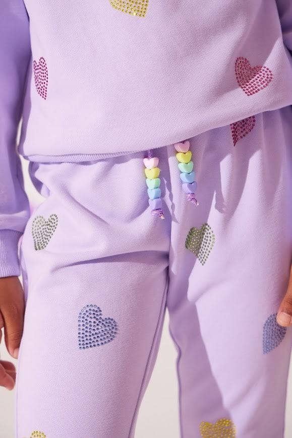 Set - Lavender Crystal Hearts