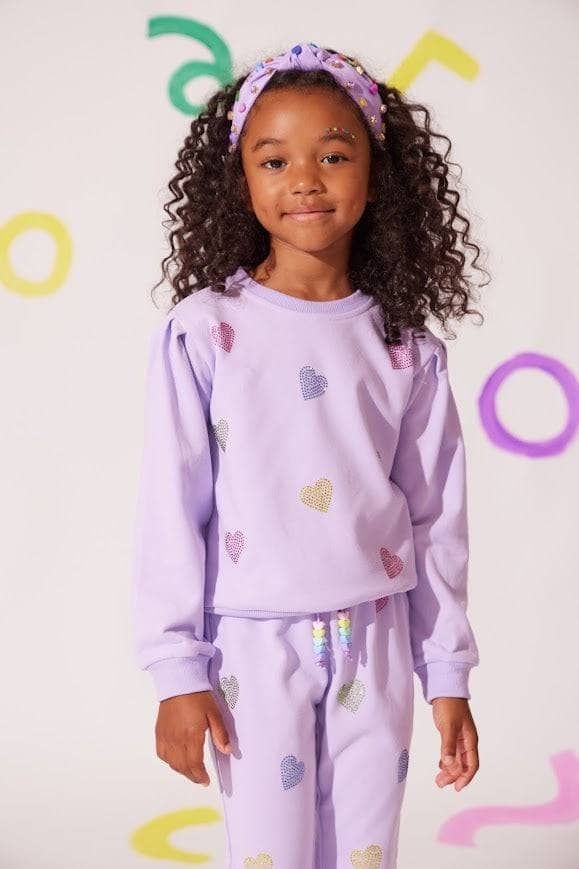 Set - Lavender Crystal Hearts