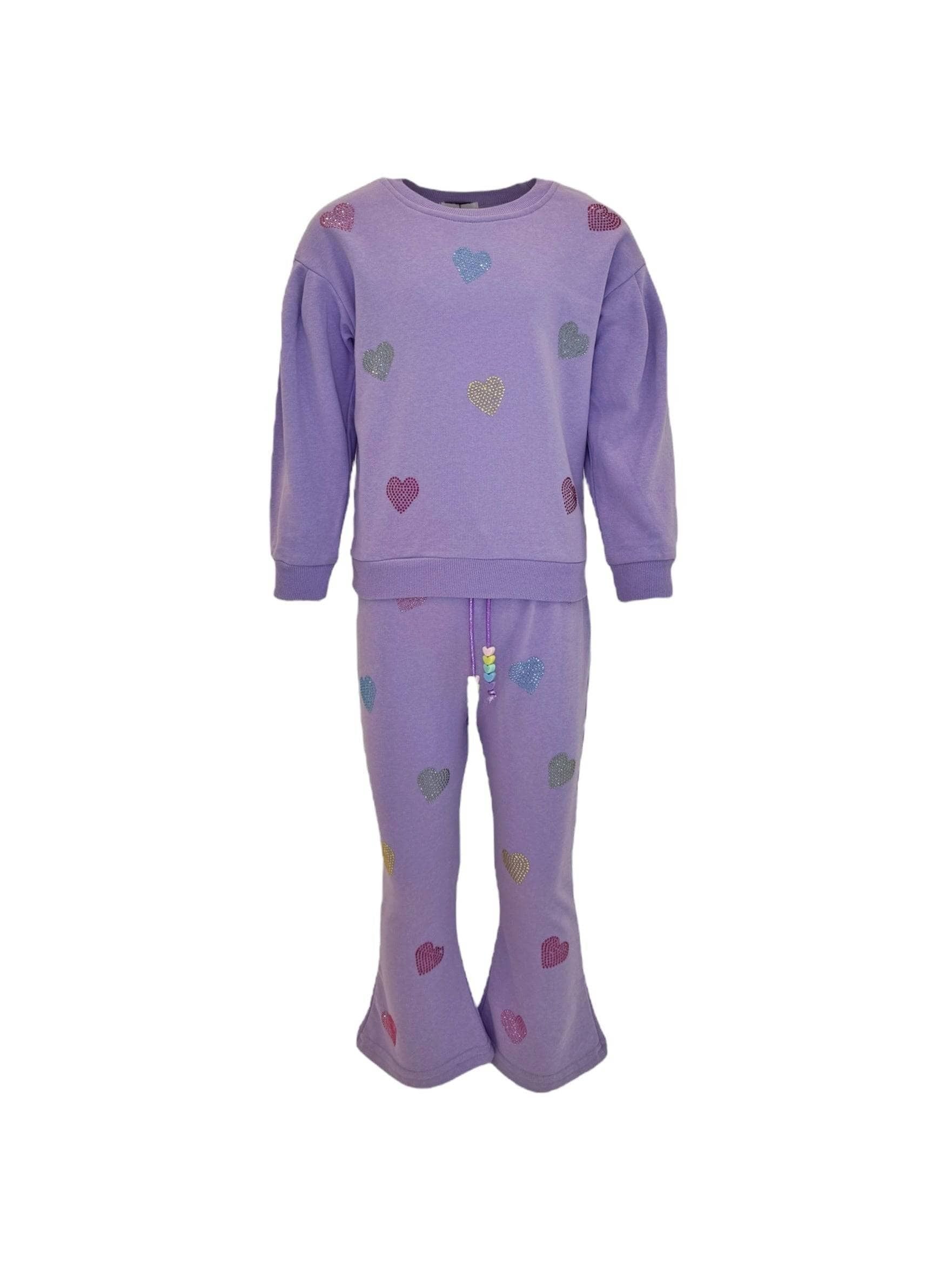 Set - Lavender Crystal Hearts