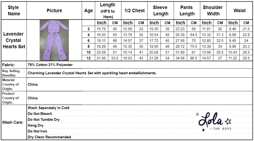 Set - Lavender Crystal Hearts