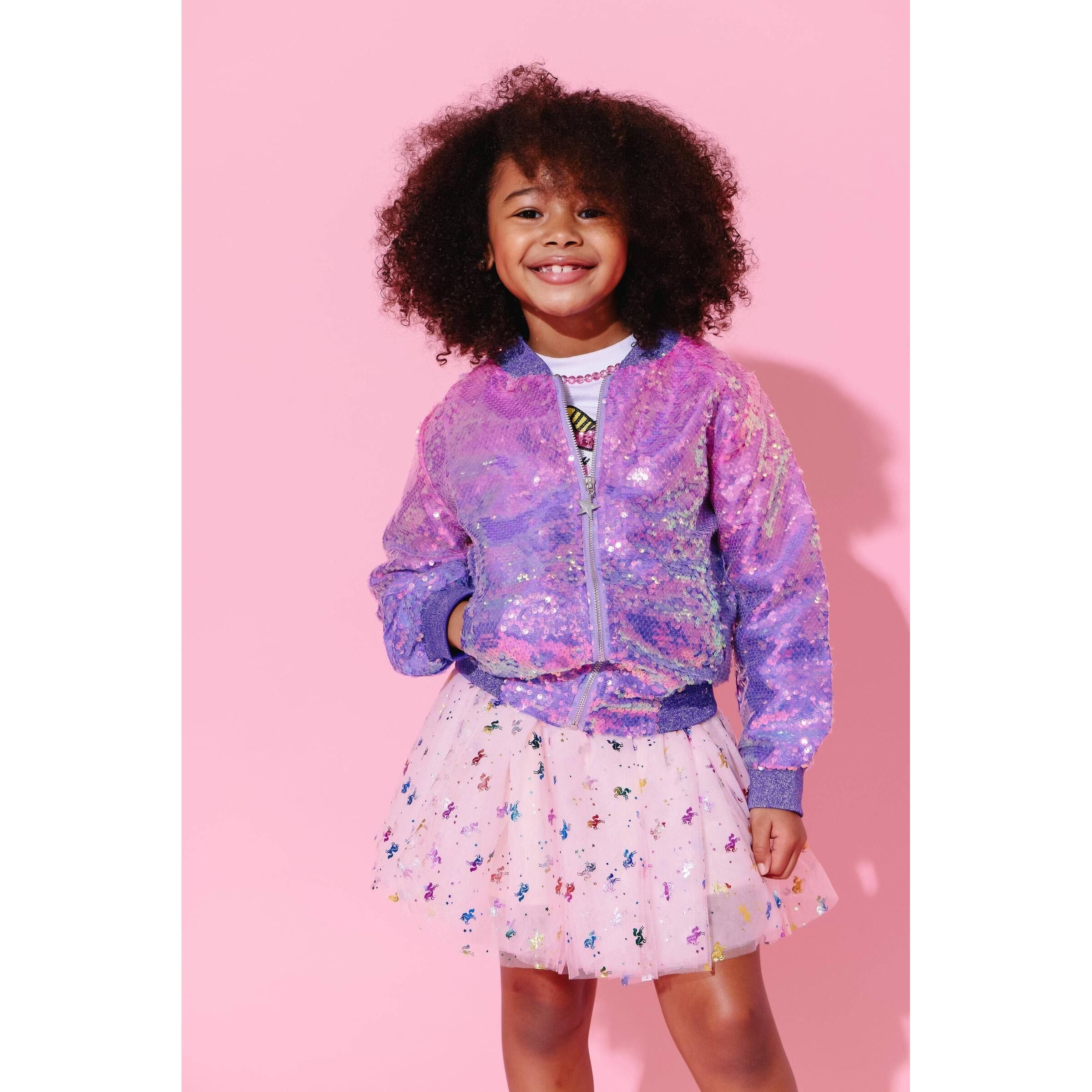 Bomber Jacket - Lavender Haze Sequin