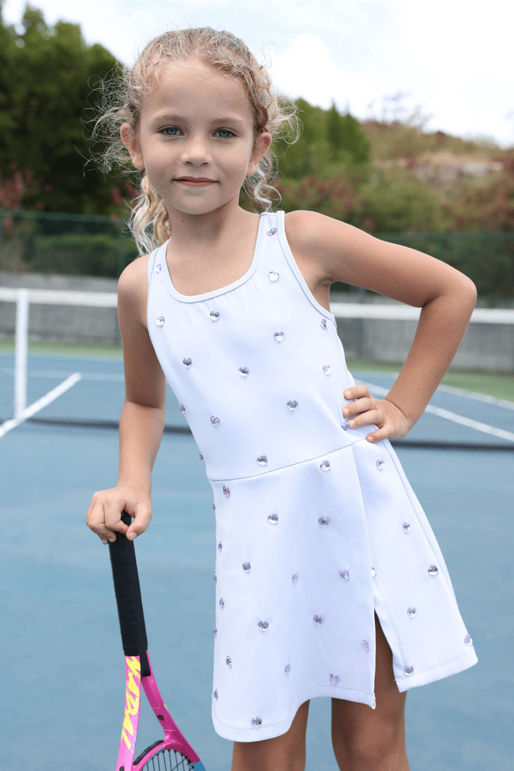 Dress - Lavender Heart Scuba Tennis