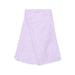 A light purple chenille blanket, folded neatly, shown against a plain white background.