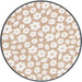 Fabric sample with white floral pattern on a white background
