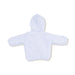 A light blue chenille hooded jacket with long sleeves, shown from the back on a white background.