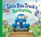 Book cover of 'Little Blue Truck's Springtime' with a blue truck and spring elements.