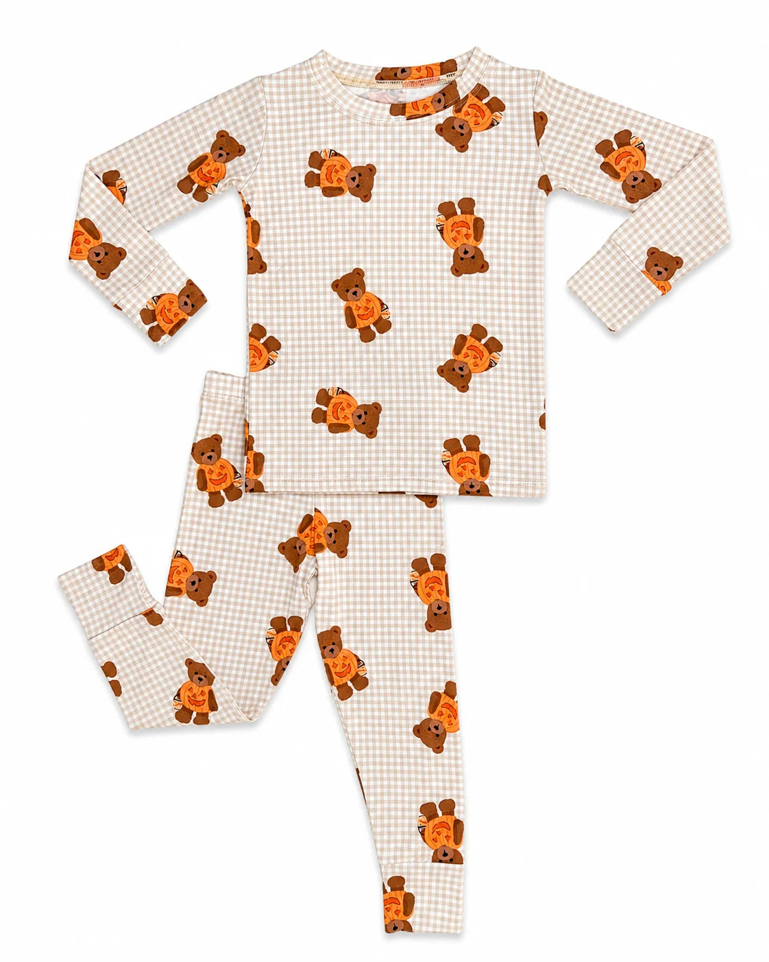 Loungewear Set - Gingham Little Boo Bear