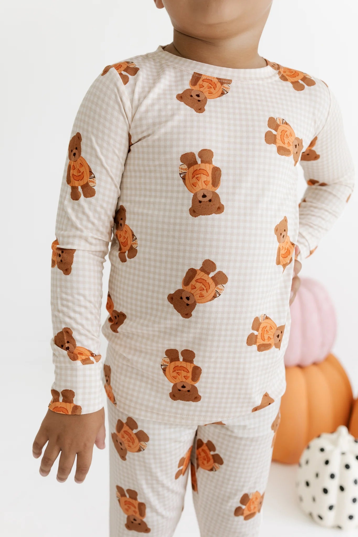 Loungewear Set - Gingham Little Boo Bear