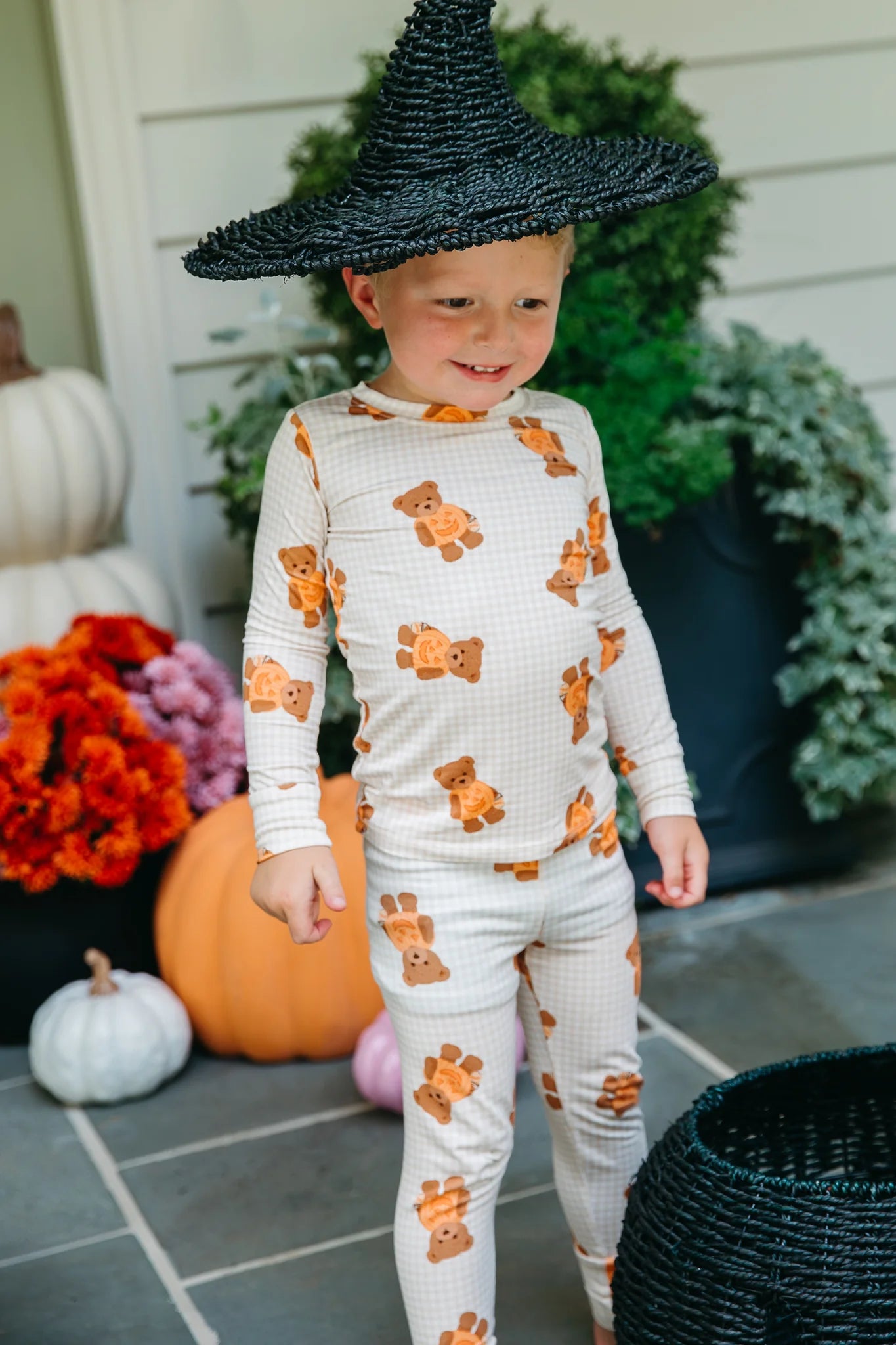 Loungewear Set - Gingham Little Boo Bear