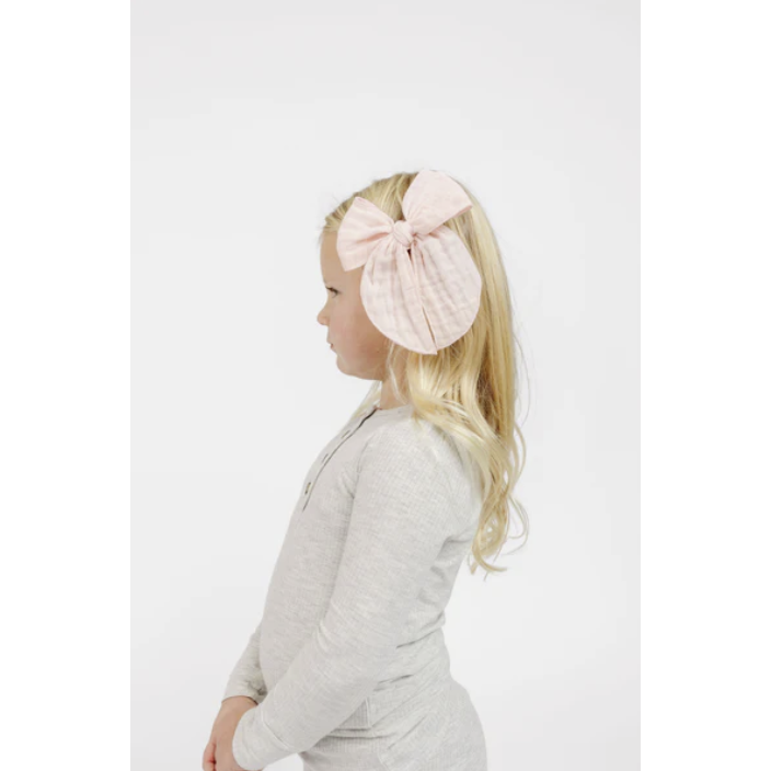 Hair Clip - Blush Cloud Muslin