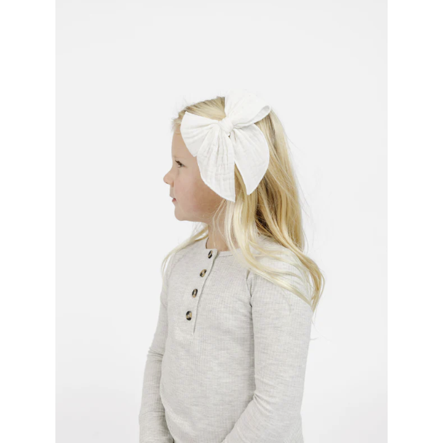 Hair Clip - White Cloud Muslin