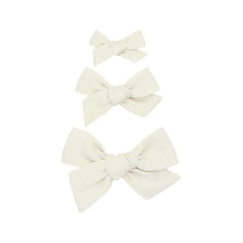 Hair Clip - Ivory Linen