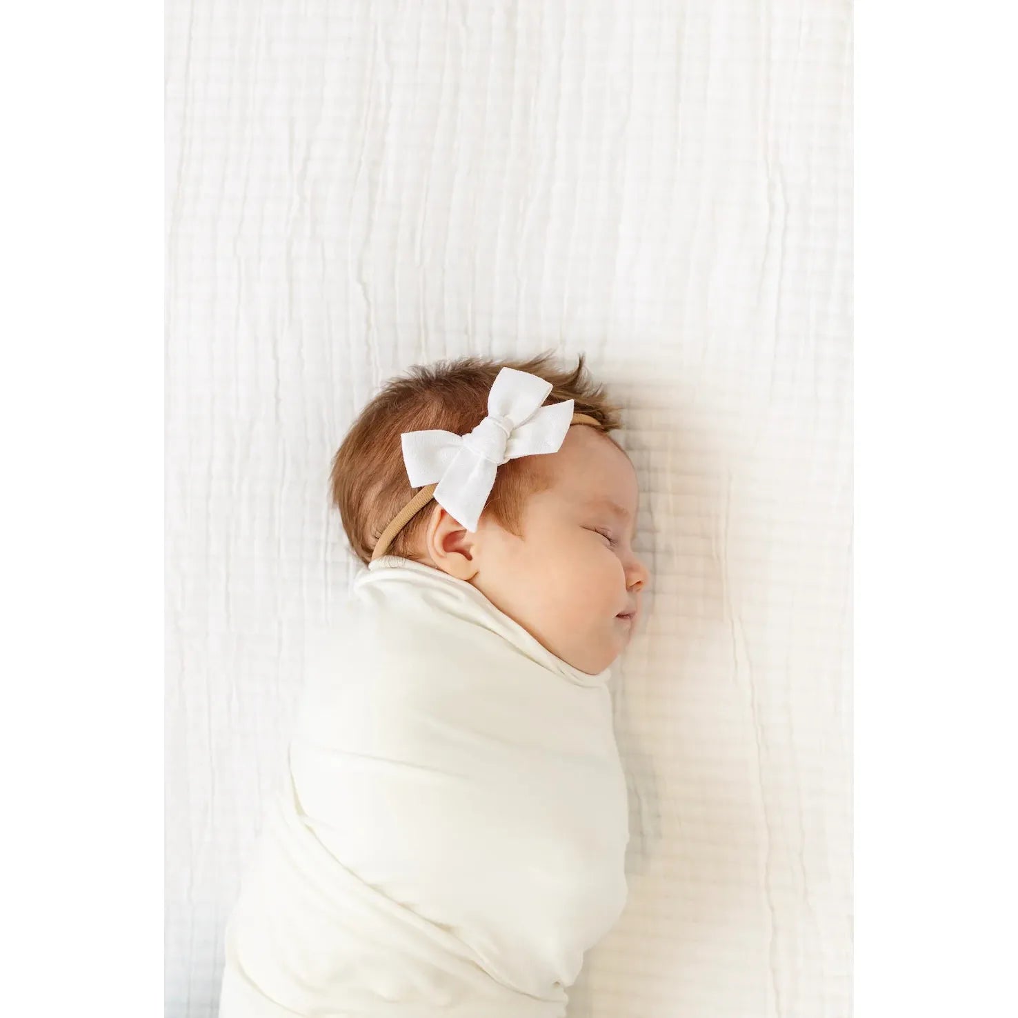 Nylon Headband - White Linen