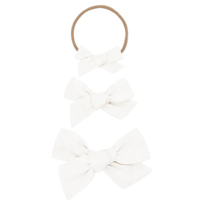 Nylon Headband - White Linen