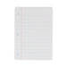 Notebook with lined pages on a white background