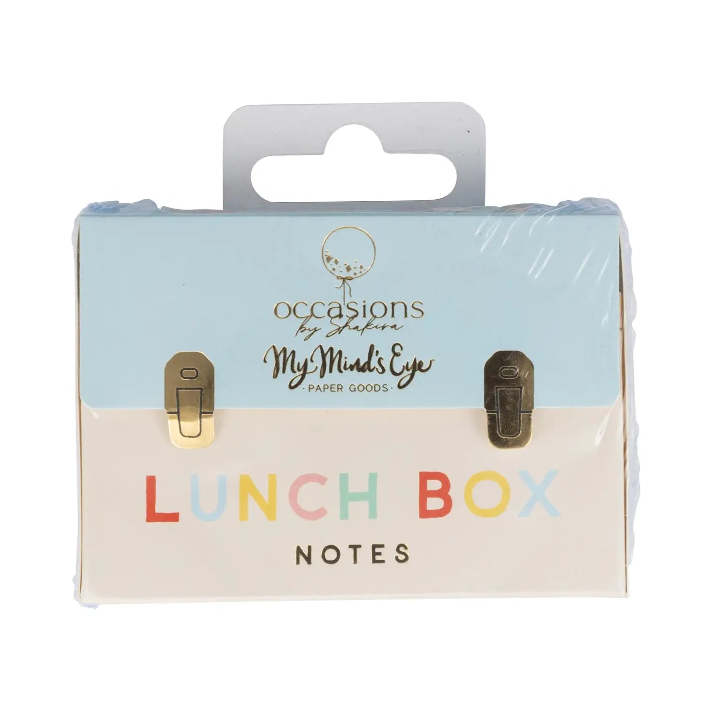 Packaged lunch box notes with 'My Mind's Eye' branding on a white background