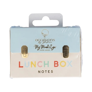 Packaged lunch box notes with 'My Mind's Eye' branding on a white background
