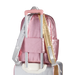 Back view of a Metallic Pink and Silver Kane Backpack