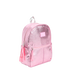 Side view of a Metallic Pink and Silver Kane Backpack