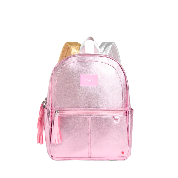 Metallic Pink and Silver Kane Backpack