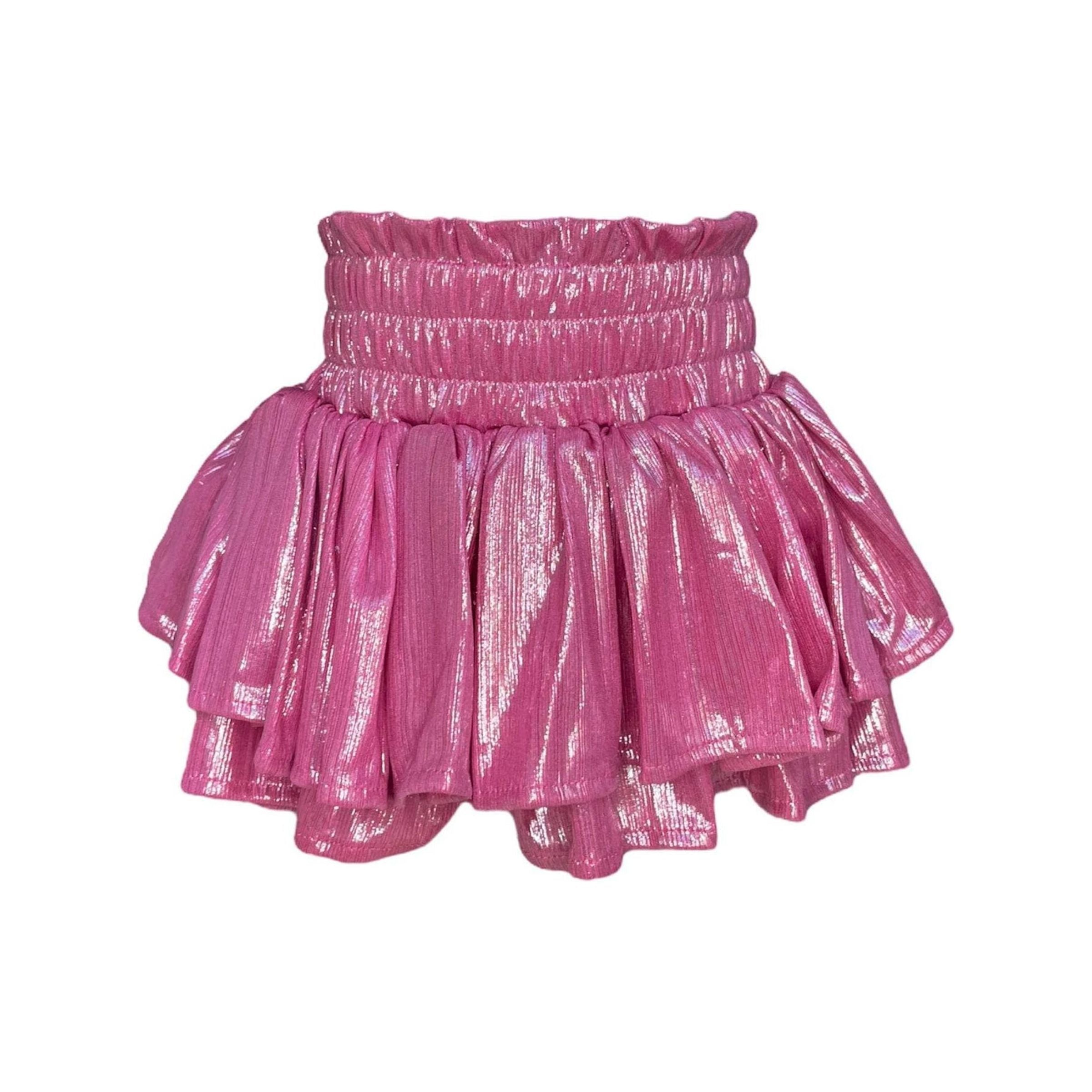 Metallic Skirt - Pink