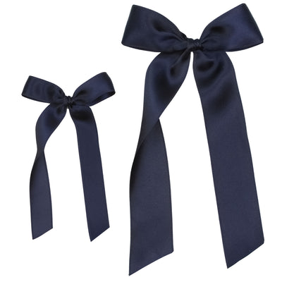 Sash Clip - Midnight Blue Satin