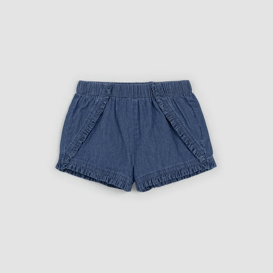 Chambray Shorts - Blue Denim
