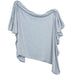 Light blue blanket on a white background