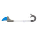 Snorkel with blue head and gray handle on a white background