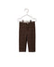 Noralee boys heathered plaid pants hanging on a hanger with a button closure and straight legs against a white background