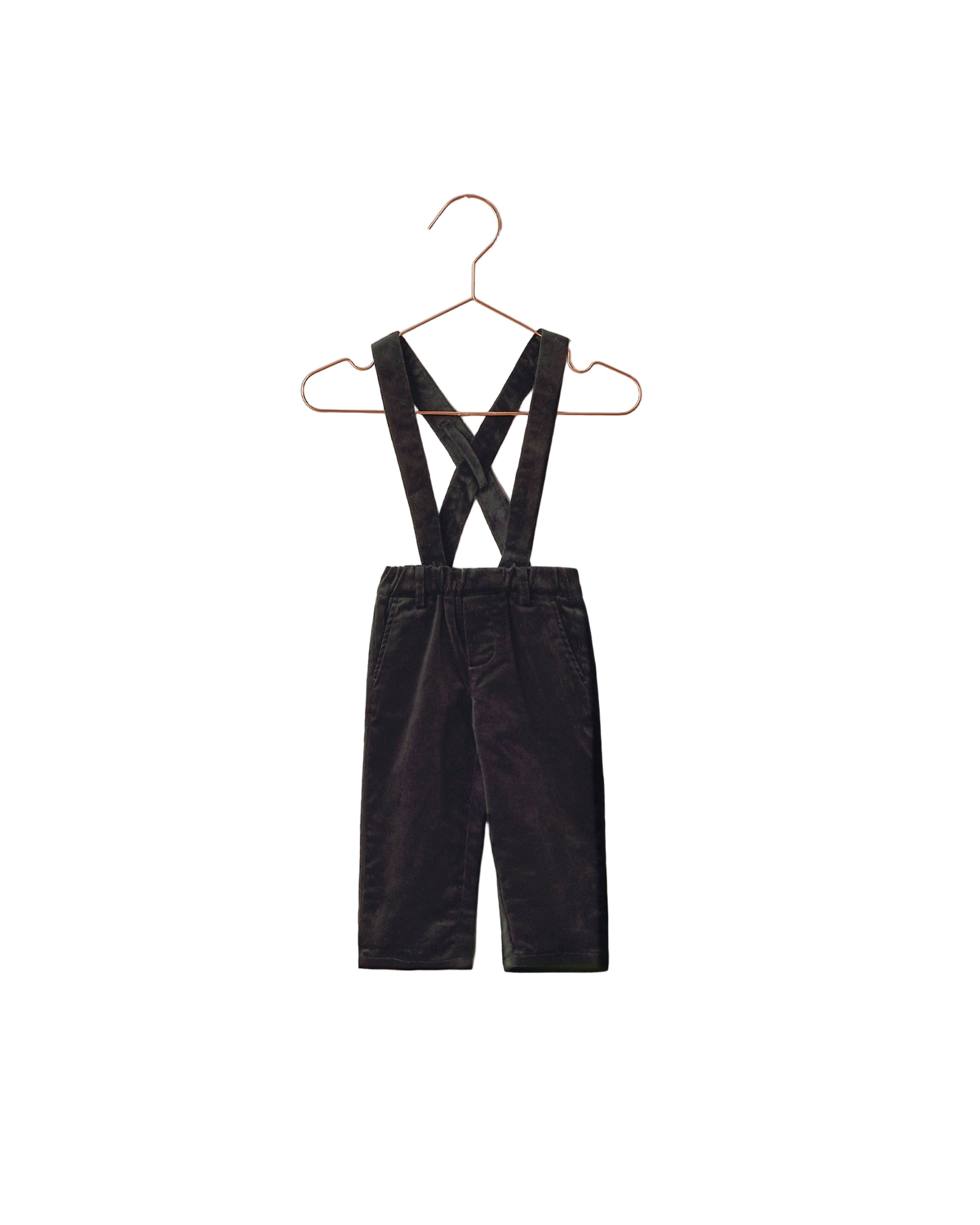 Suspender Pant - Black Velvet