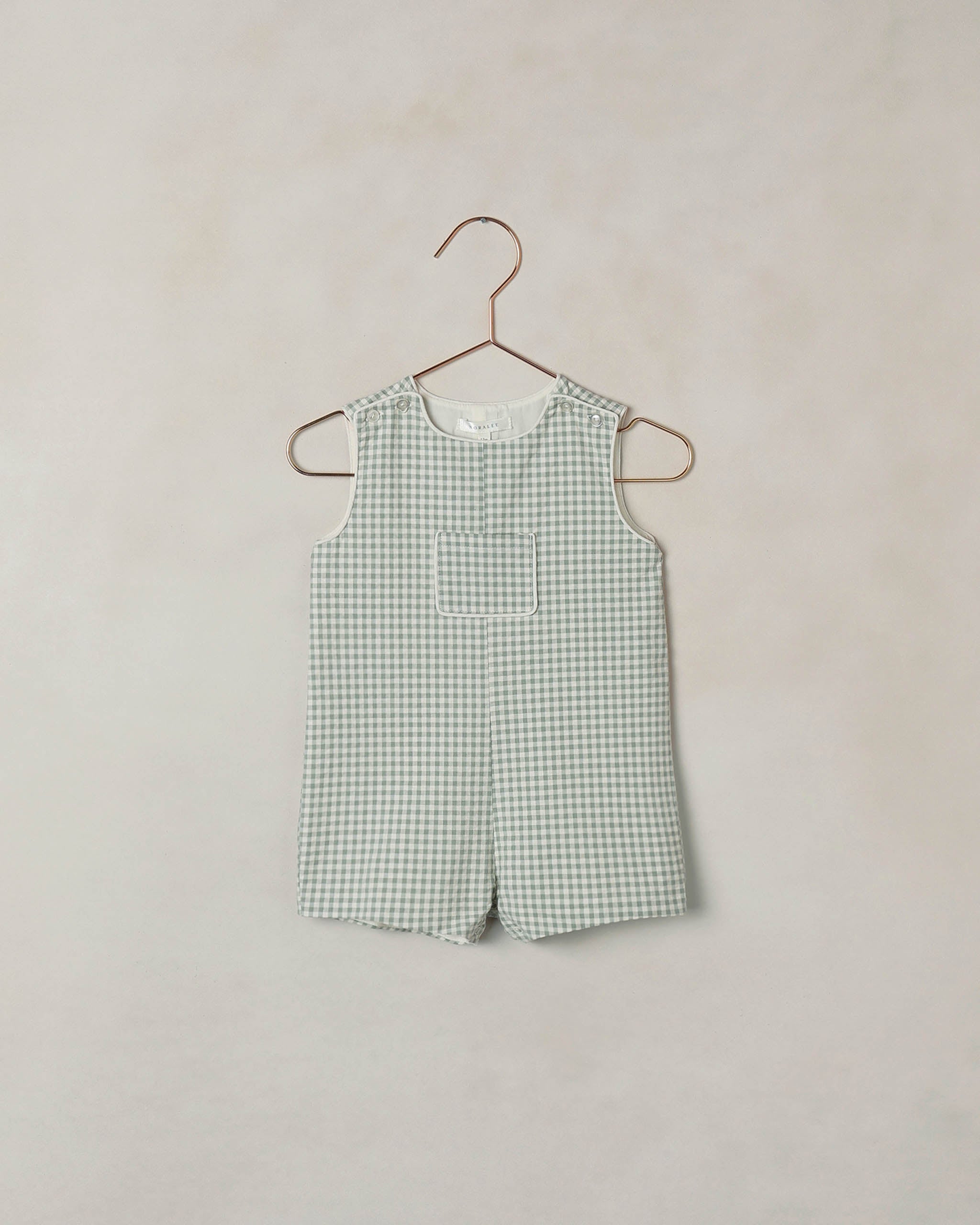 Georgie Romper - Eucalyptus Check