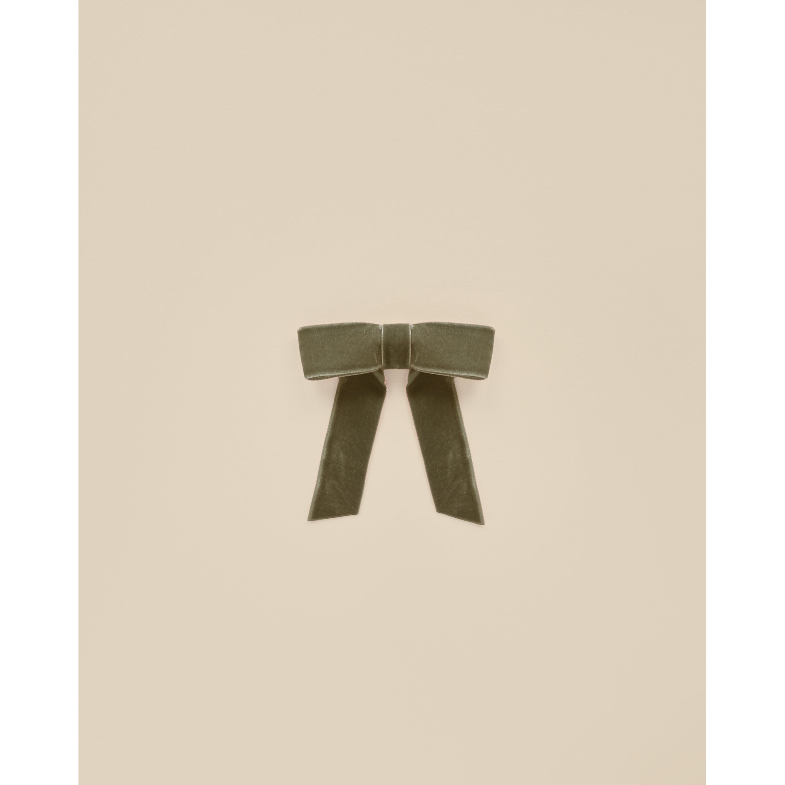 Velvet Bow - Olive