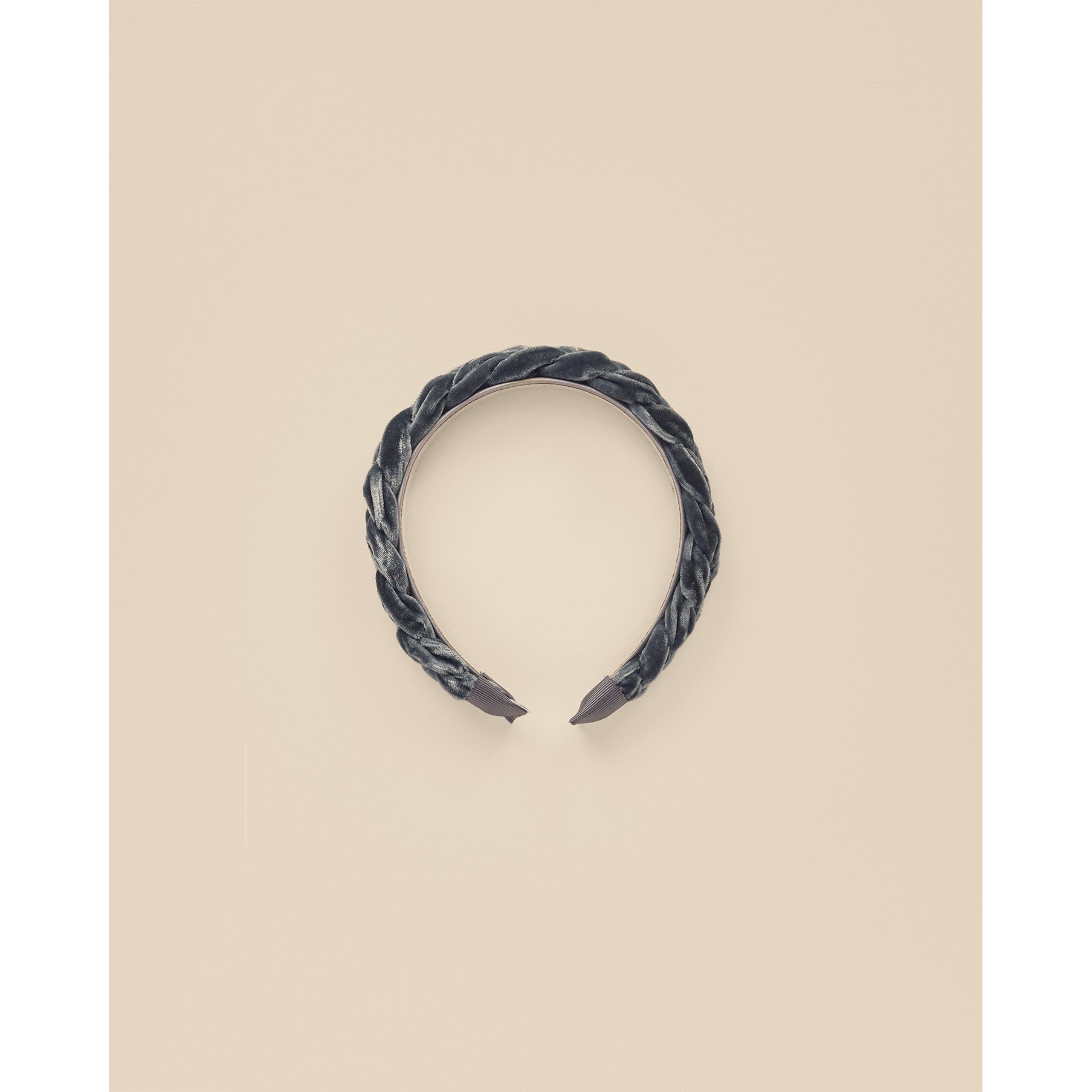 Velvet Braided Headband - Midnight