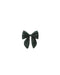Dark green Noralee bow hair accessory displayed against a white background with softly folded loops and flowing tails