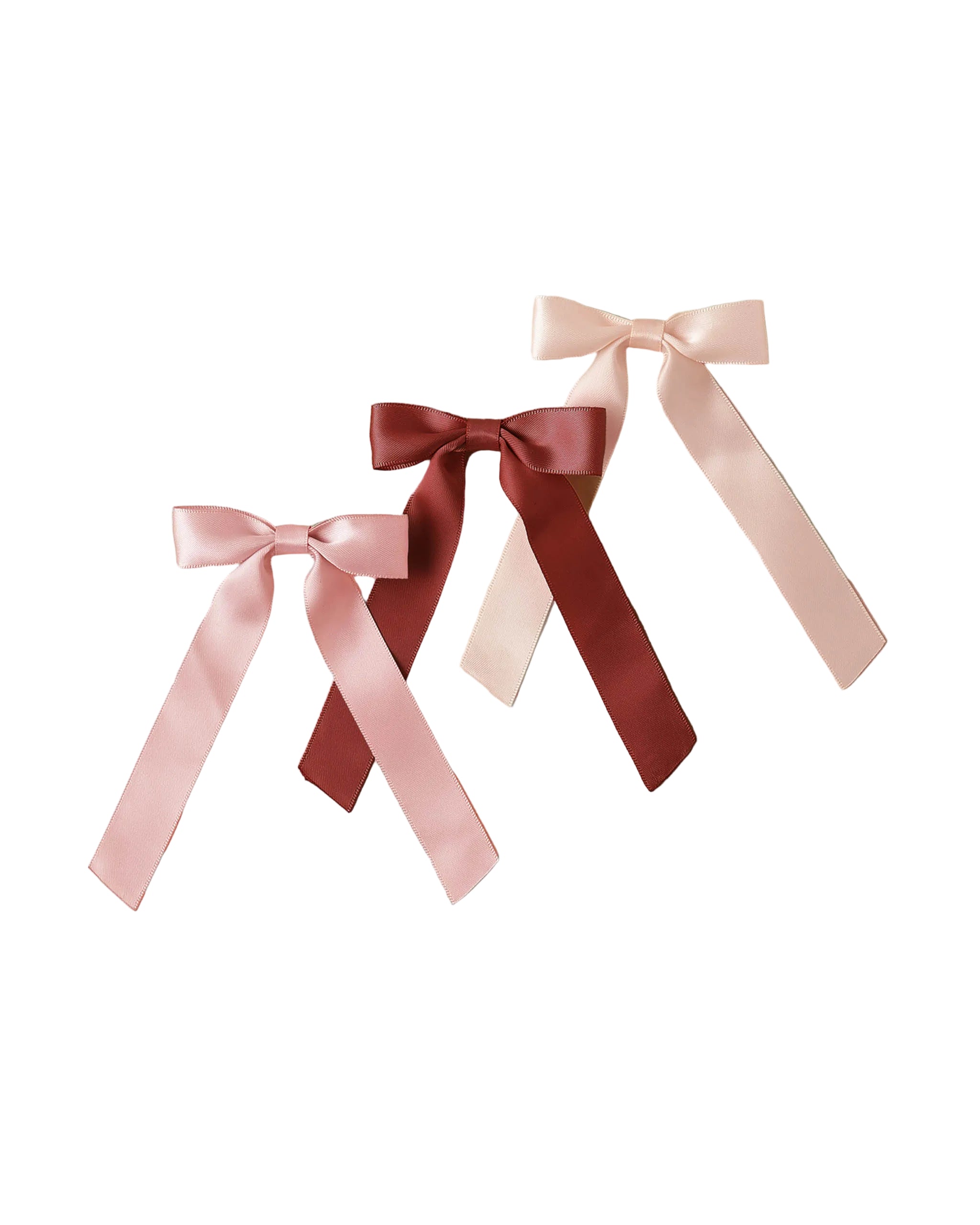 Satin Ribbon Bows - Blush, Red, Pink