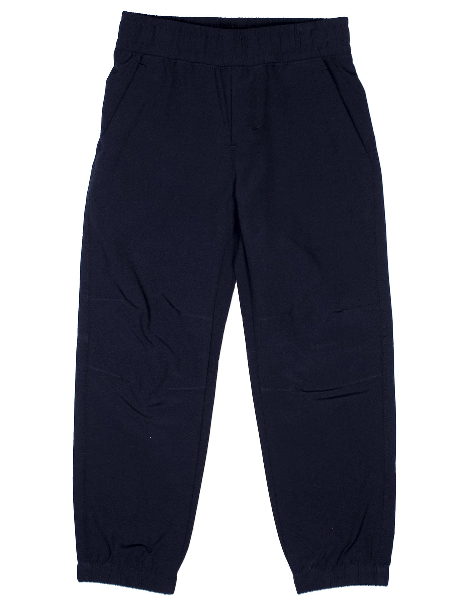 Navy blue pants on a white background