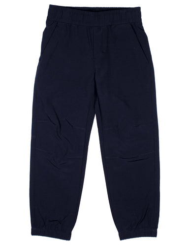 Navy blue pants on a white background