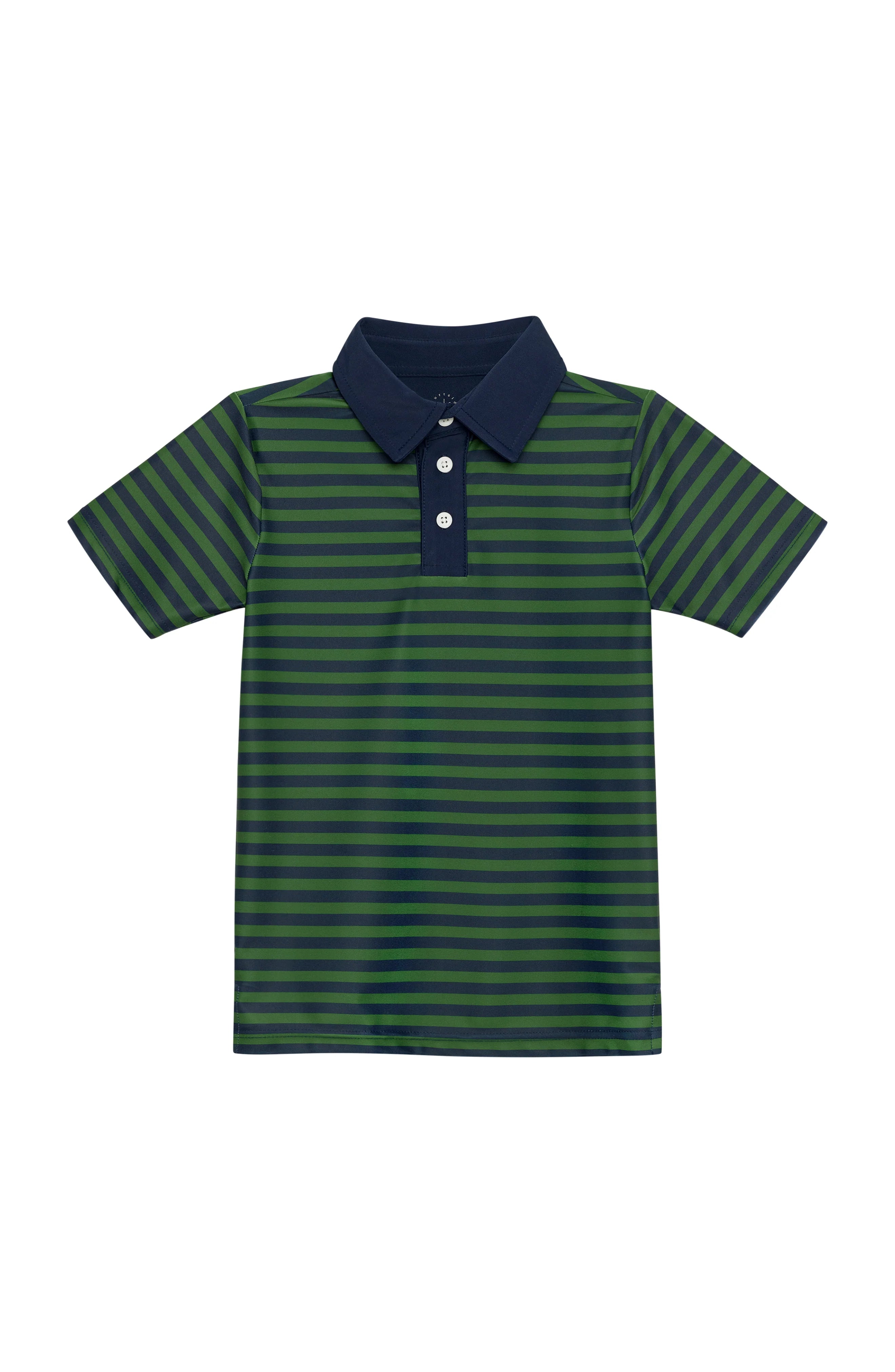 Polo Shirt - Navy/Dark Green QB Stripe
