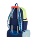 Back view of a navy and neon Kane Backpack