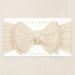Beige colord cable knit bow headband