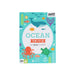 Ocean trivia quiz cards packaging with sea creatures on a blue background